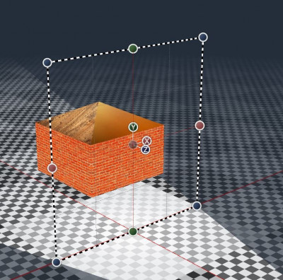 3D Szene 1:1 in der 16:9 Show