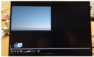 plötzlich nur mehr links oben das Bild