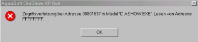Fehlermeldung beim Laden der Meta-Daten