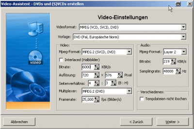 DVD Einstellungen