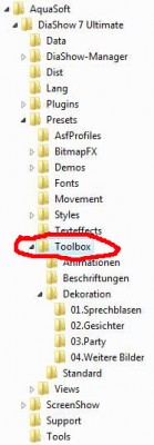 Bild 2: AquaSoft-Dateistruktur