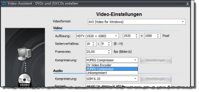 Diashow VideoEinstellung