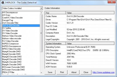 Sherlock Codec Detective