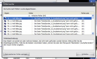 Alle 3 Bilder haben kritische Fehler