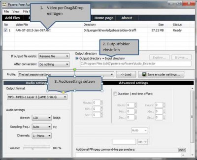 Audio als MP3 extrahieren mit Pazera Free Audio Extractor 1.4