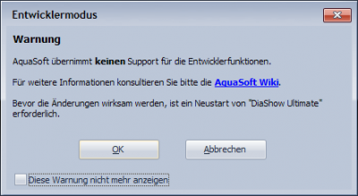 Warnung mit Link