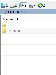 der BACKUP-Ordner ist leer