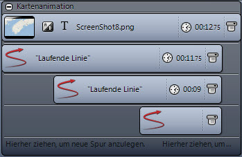 So habe ich die einzelnen Etappen angeordnet.