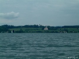 Blick auf die Wallfahrtskirche Birnau