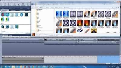 Geöffnetes Diashowprogramm mit überlagertem Explorer-Fenster
